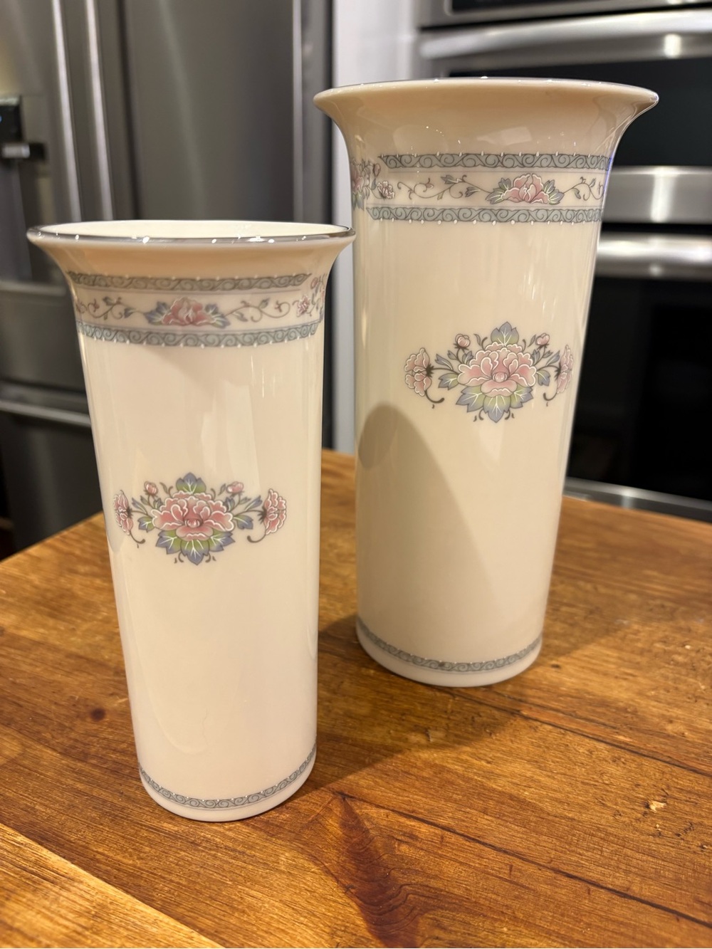 Lenox Charleston Elegant Floral Ceramic Vase - Cream with Pastel Accents